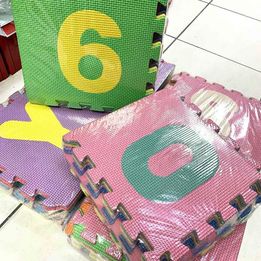 ABCD & 123 Puzzle Mat 36 Pieces Big Tiles Mat With Alphabets And Numbers For Kids