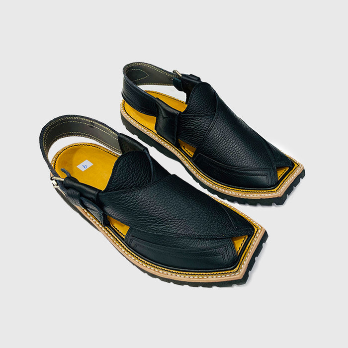 Vibrum Sole Black -  Peshawri Chappal
