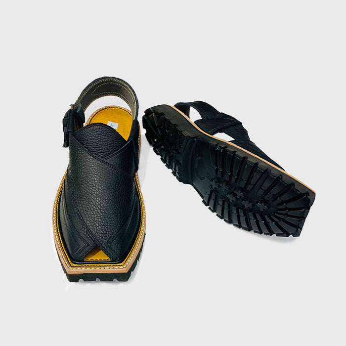 Vibrum Sole Black -  Peshawri Chappal