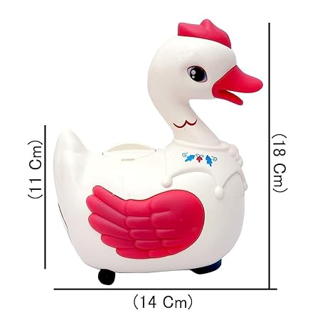 Goose Duck Will Lay Eggs Vehicle Toy for Kids|Boys|Girls with Three Eggs, Colorful Light & Music and Bump & go Action