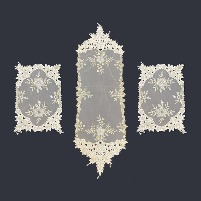 PEARLS 3PC SET - Table Runners